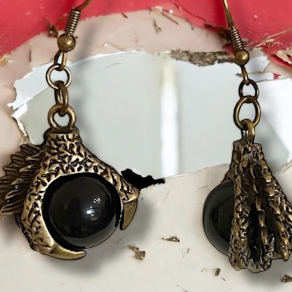 Dragon Claw Earrings DND player Gothic - Picture 12 of 15